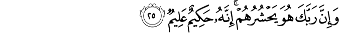 وَإِنَّ رَبَّكَ هُوَ يَحْشُرُهُمْ ۚ إِنَّهُ حَكِيمٌ عَلِيمٌ