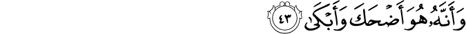 وَأَنَّهُ هُوَ أَضْحَكَ وَأَبْكَىٰ