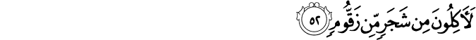 لَآكِلُونَ مِن شَجَرٍ مِّن زَقُّومٍ