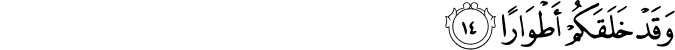 وَقَدْ خَلَقَكُمْ أَطْوَارًا