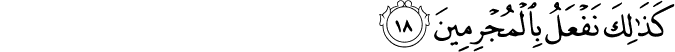 كَذَٰلِكَ نَفْعَلُ بِالْمُجْرِمِينَ